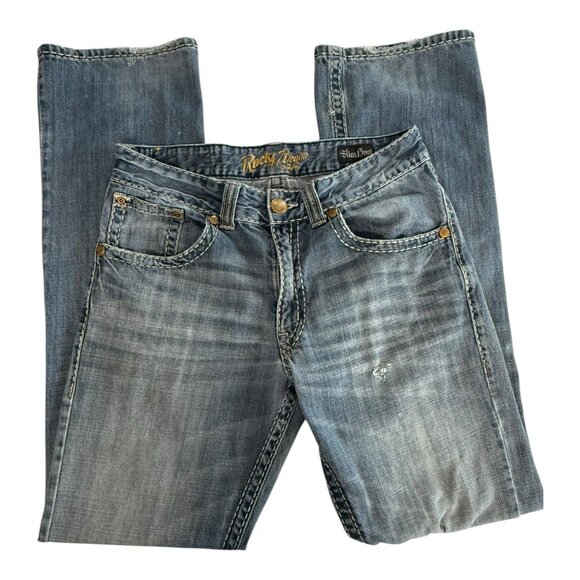 Wrangler Rock 47 Mens Slim Boot Cowboy Jeans~Size 33x36~Medium Wash Western L139 - Picture 9 of 13